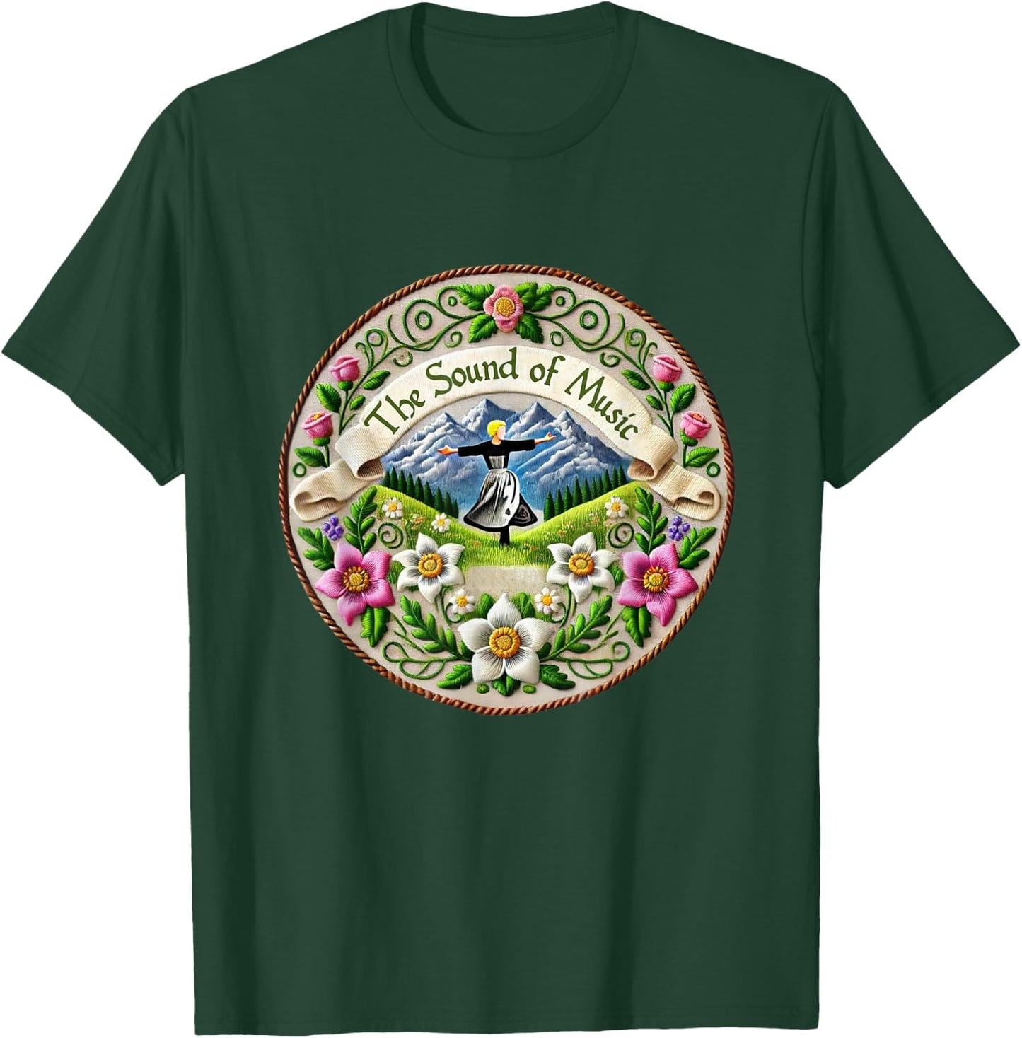 Nature Alps Mountains Singing Theatre Sound Of Music Musical T-Shirt - T-Shirt | Forest