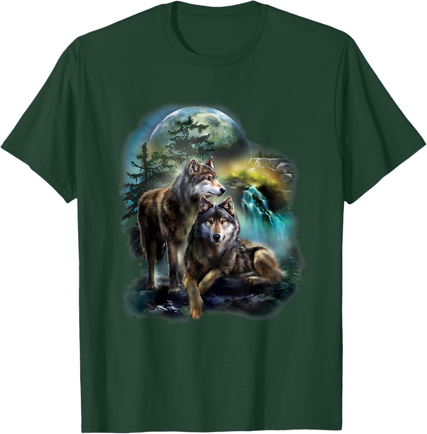 Vintage wolf Shirt wolf women Lovers for boys and girls T-Shirt - T-Shirt | Forest