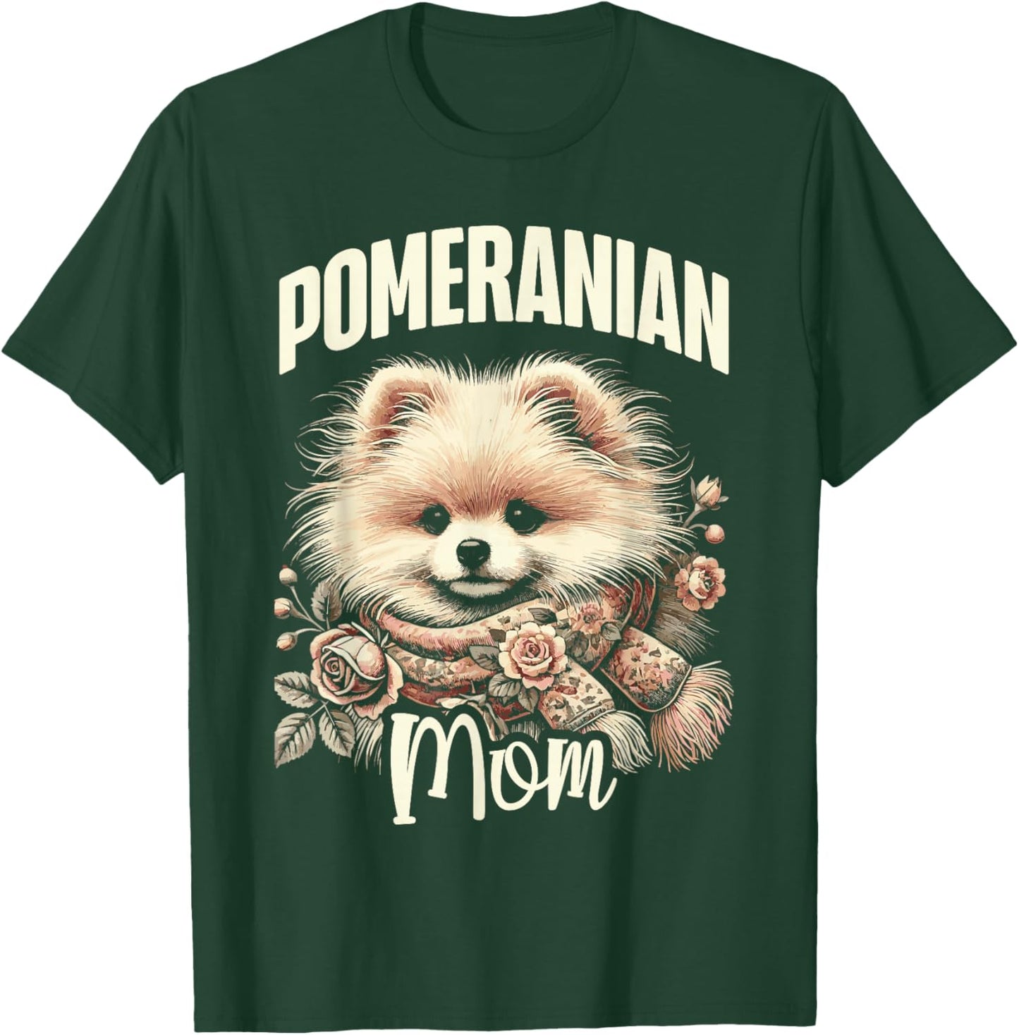 Pomeranian mom Cute Pomeranian Love Mom Design T-Shirt - T-Shirt | Forest