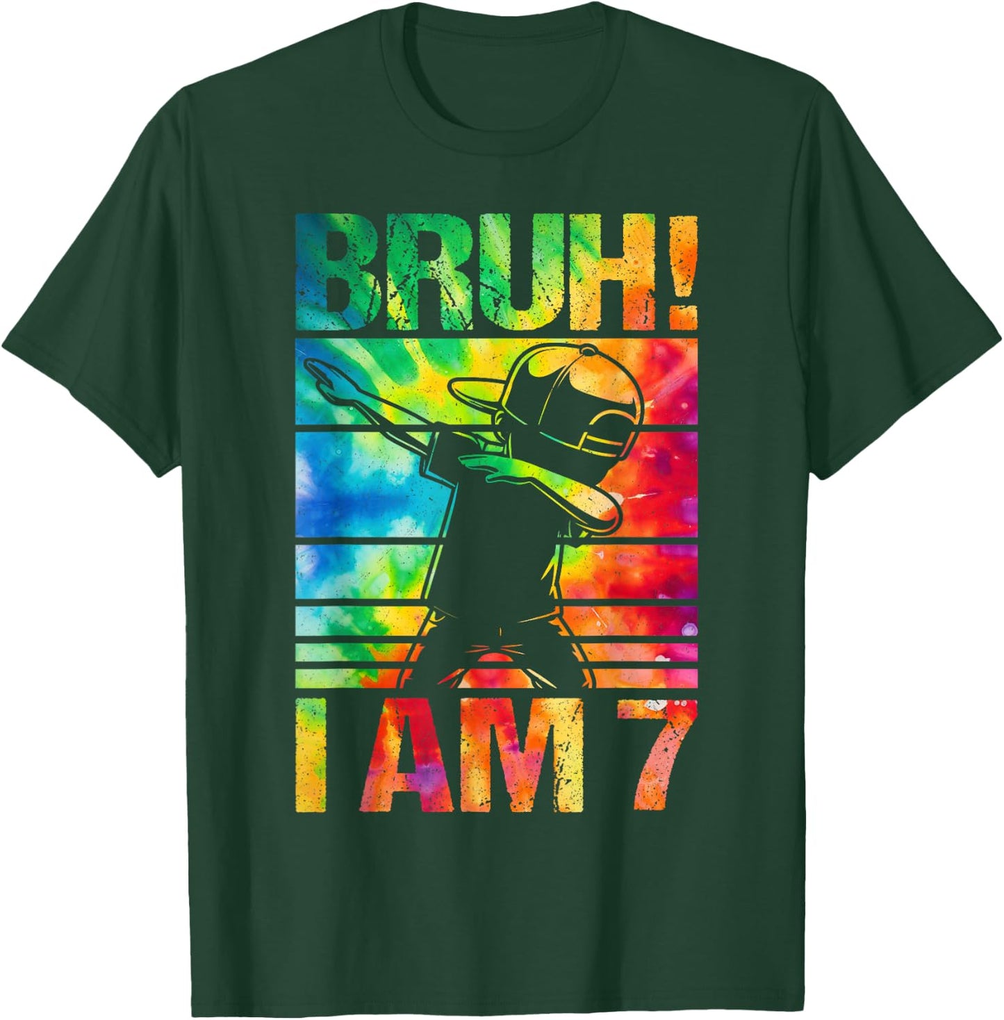 7 Year Birthday Tie Dye Dabbing Boy Bruh Its My 7th Birthday T-Shirt - T-Shirt | Forest