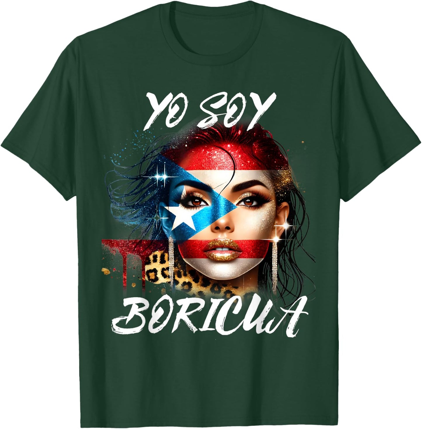 Puerto Rican Women Yo Soy Boricua Puerto Rico Flag Hispanic T-Shirt - T-Shirt | Forest