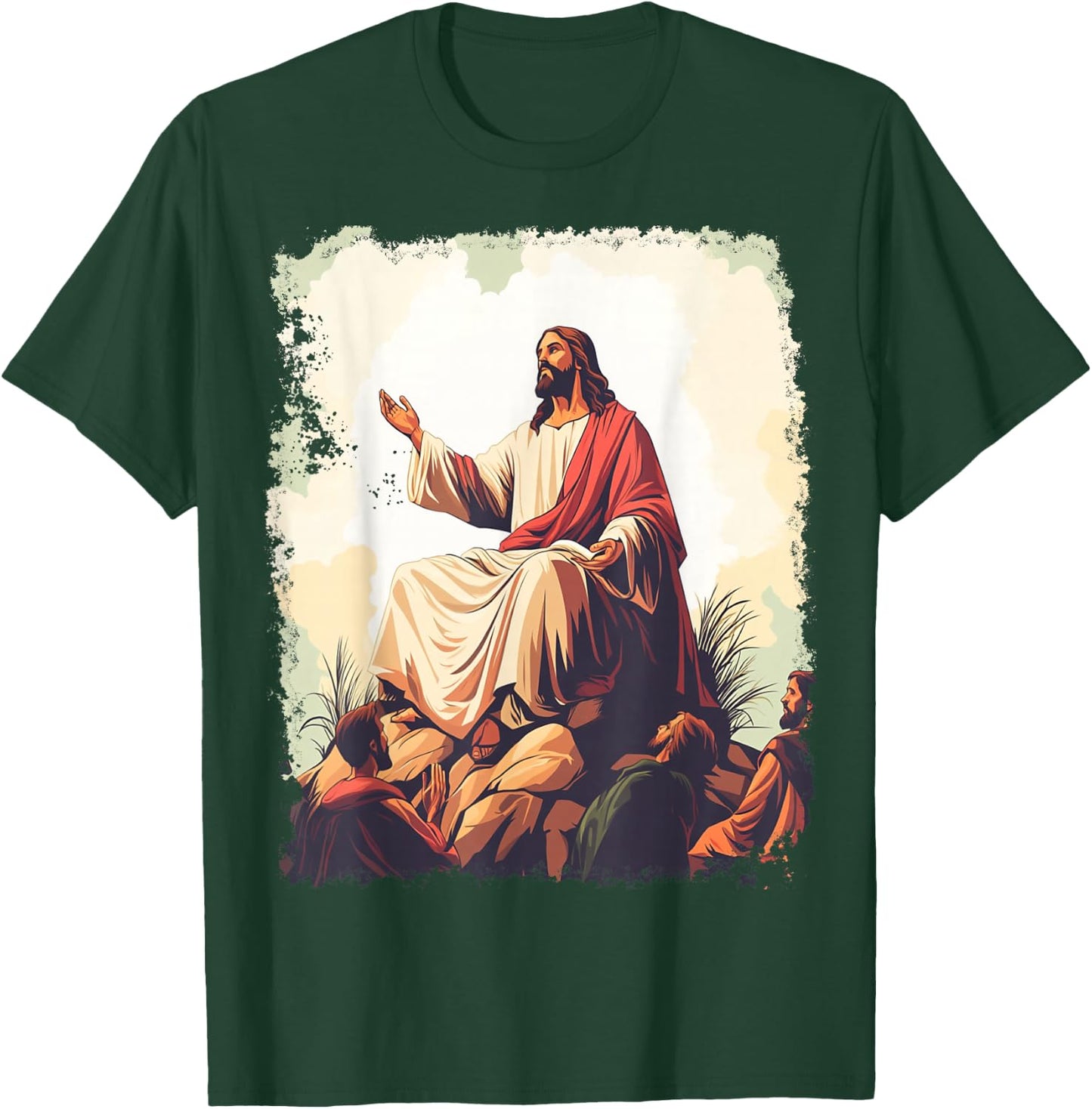 Sermon on the Mount Jesus Christian T-Shirt - T-Shirt | Forest