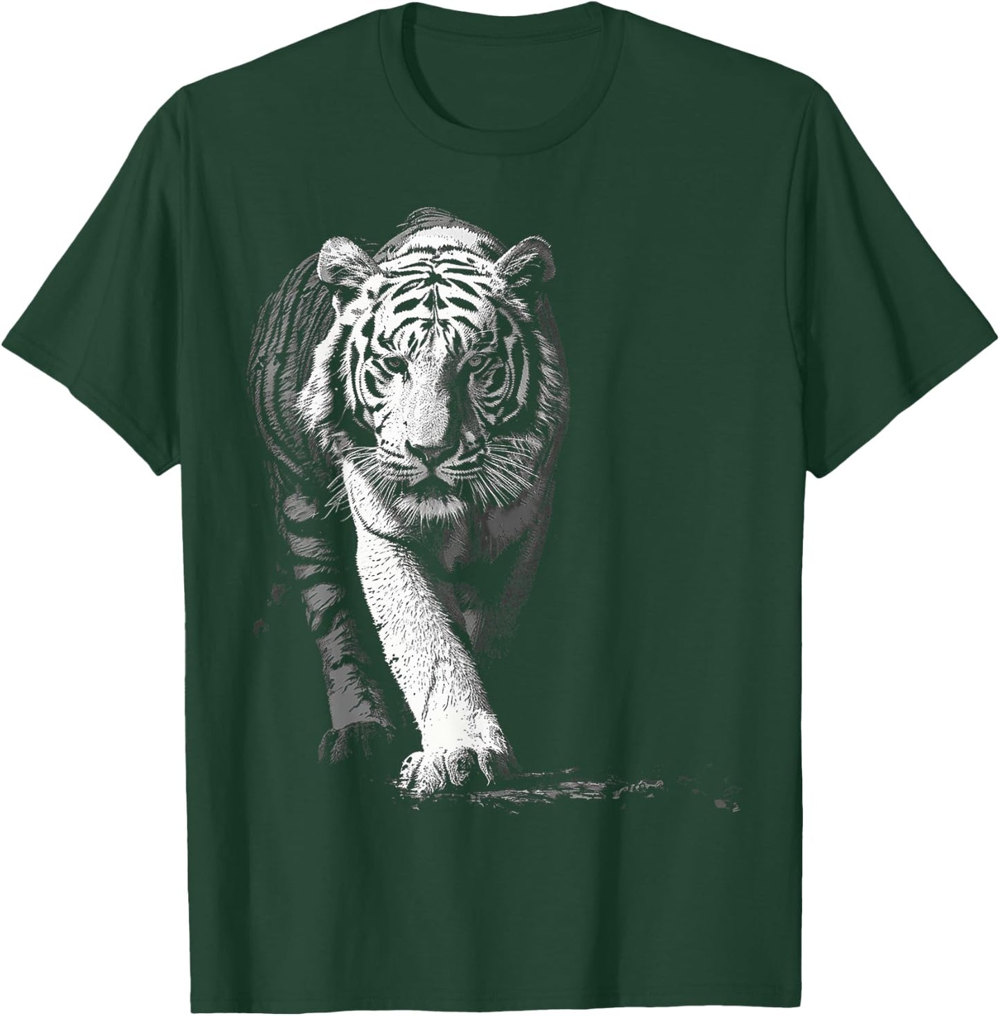 Tiger Drawing Animal Graphic Illustration Tiger T-Shirt - T-Shirt | Forest