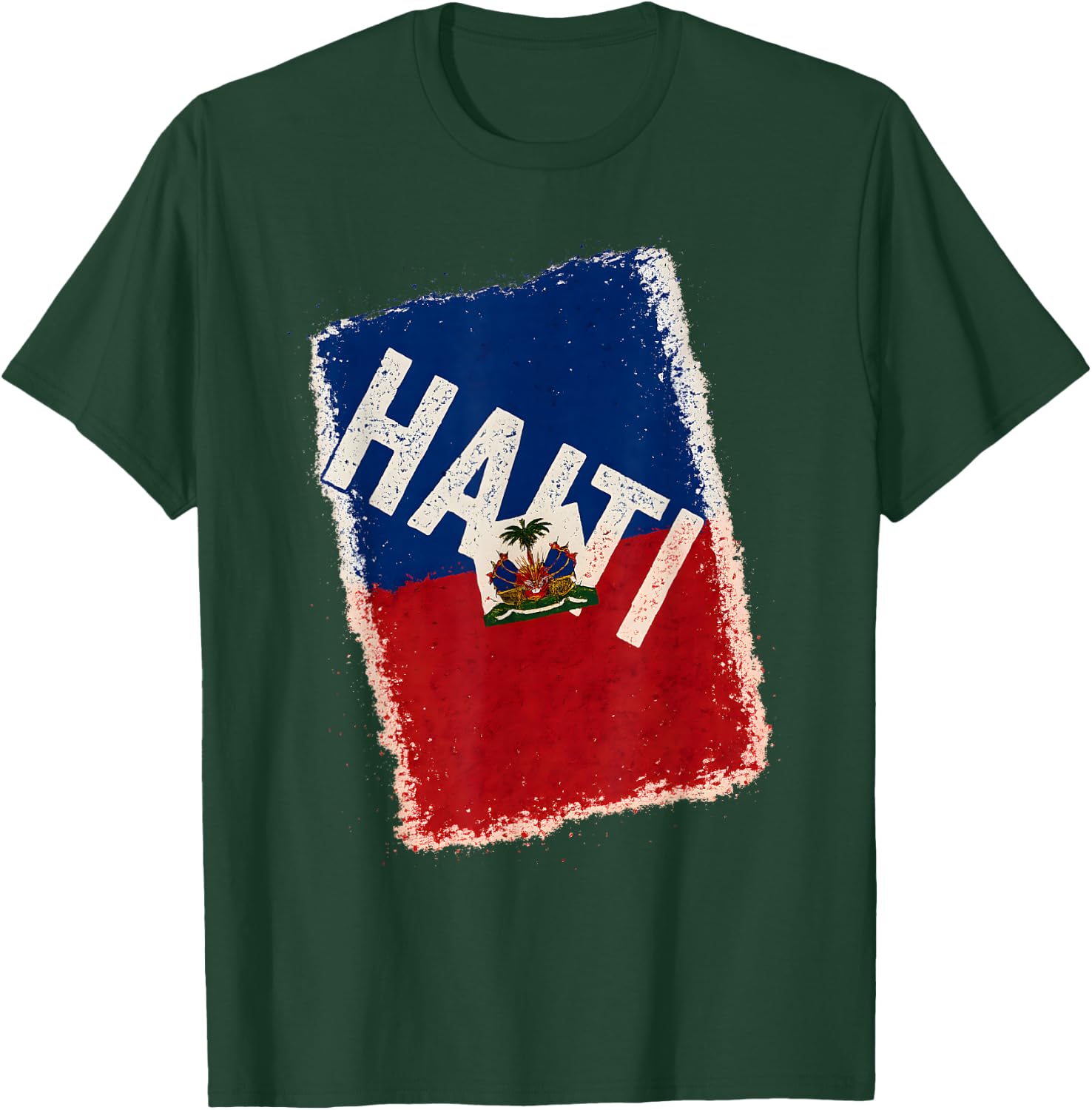 Haiti Haitian Flag Caribbean T-Shirt - T-Shirt | Forest