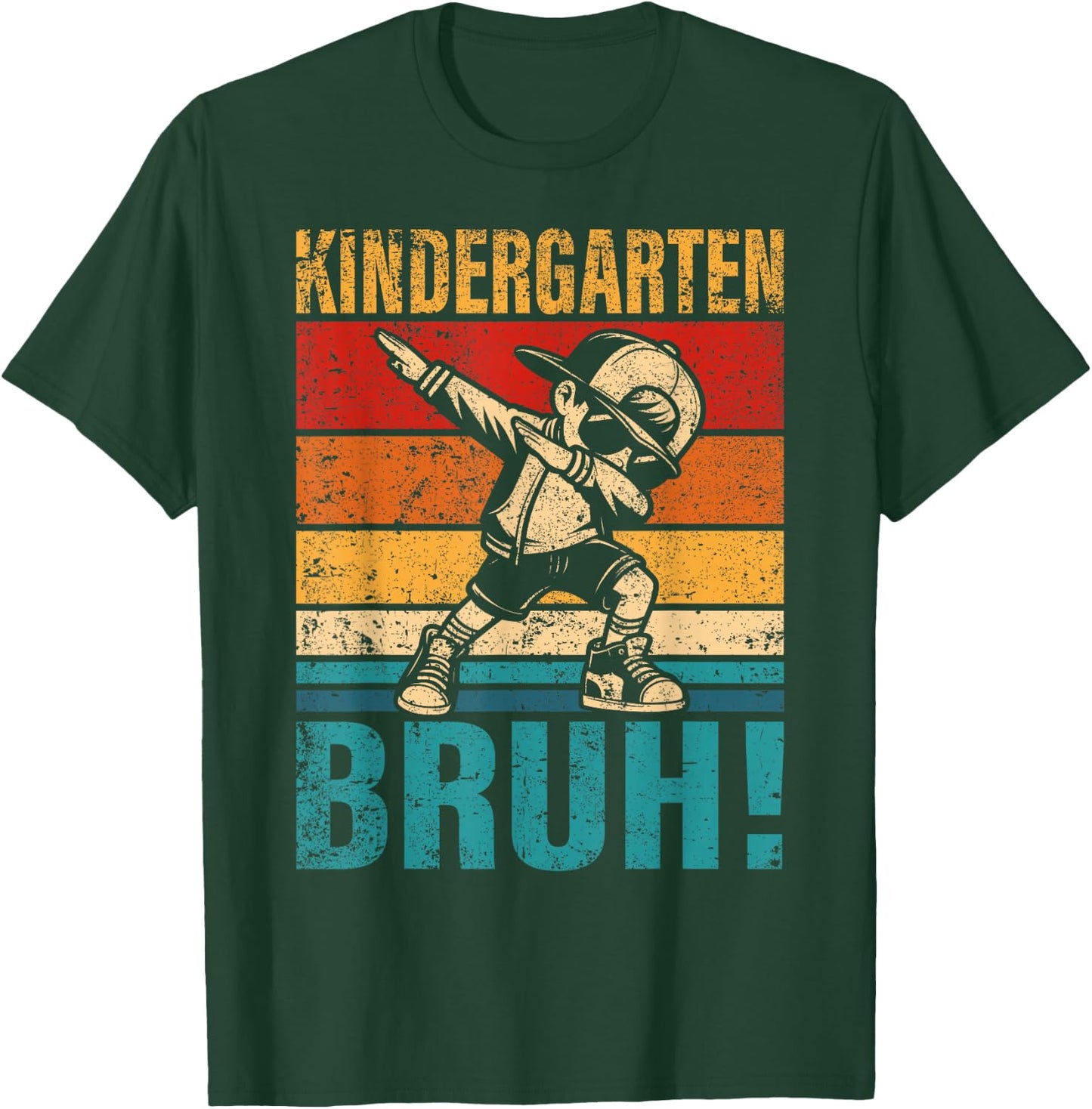 Kindergarten Bruh Dabbing Boy Kindergarten Squad Boy Student T-Shirt - T-Shirt | Forest