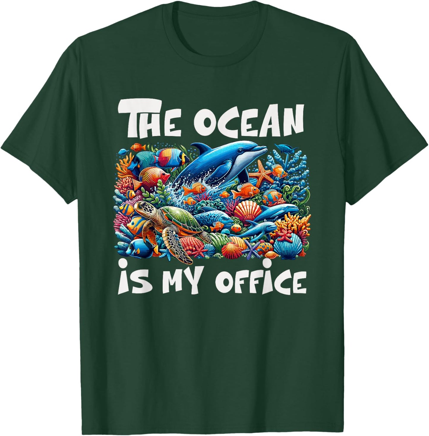 Funny Marine Biologist Costume Biology Marine Wildlife T-Shirt - T-Shirt | Forest