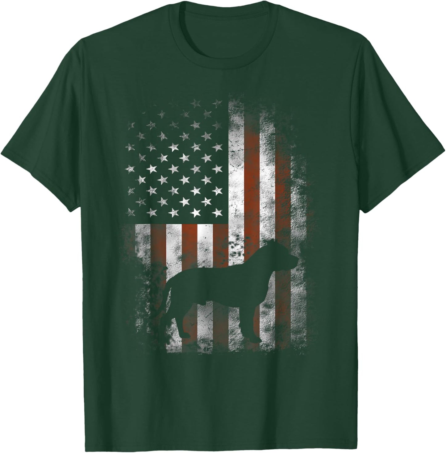 American Pitbull Terrier American Flag Patriotic T-Shirt - T-Shirt | Forest