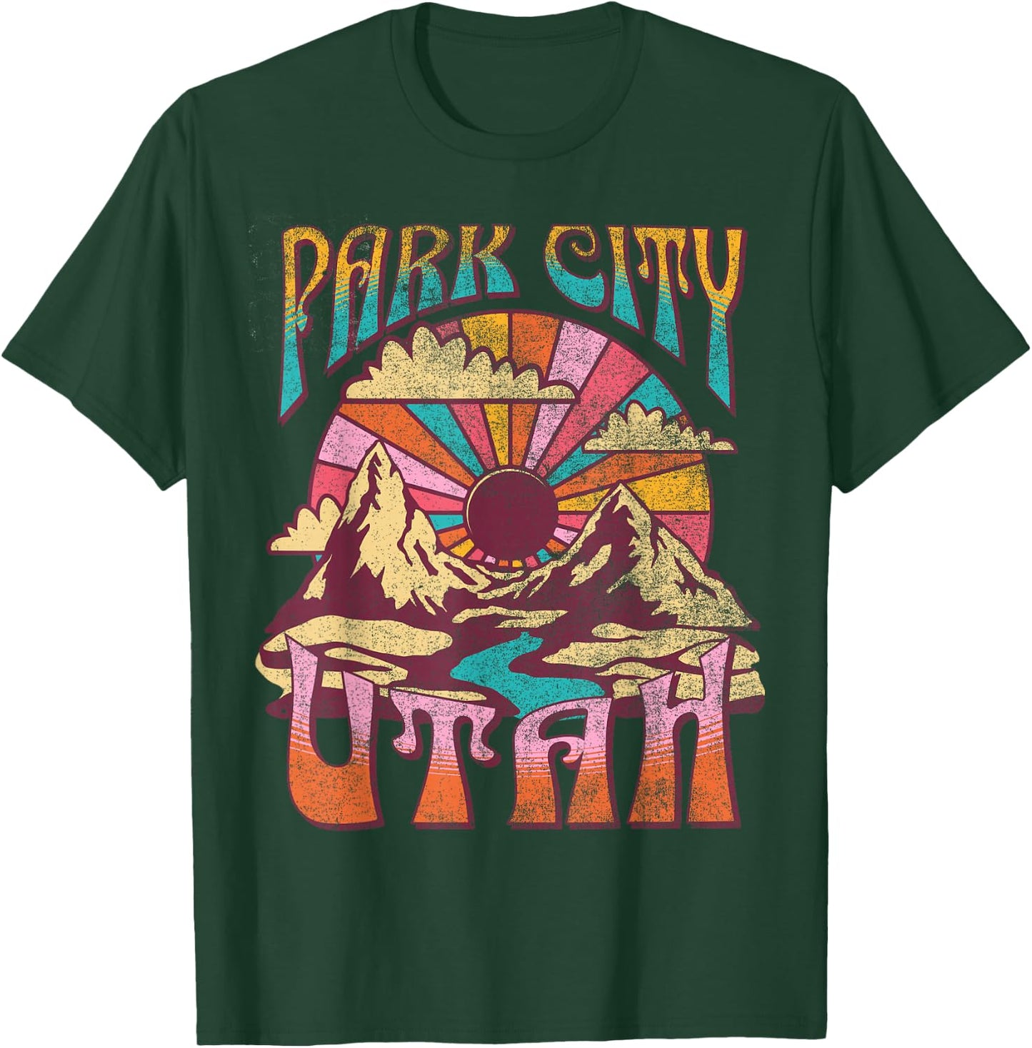 Park City Utah Nature Hiking Mountains Outdoors Vintage T-Shirt - T-Shirt | Forest