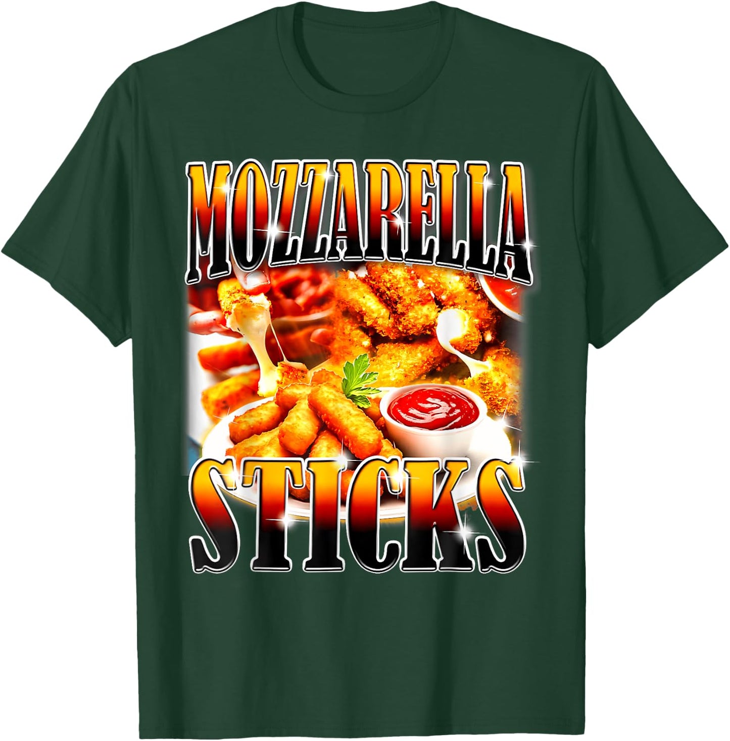 Bootleg Rap Funny Chicken Tenders Vintage 90s Heavy Metal T-Shirt - T-Shirt | Forest