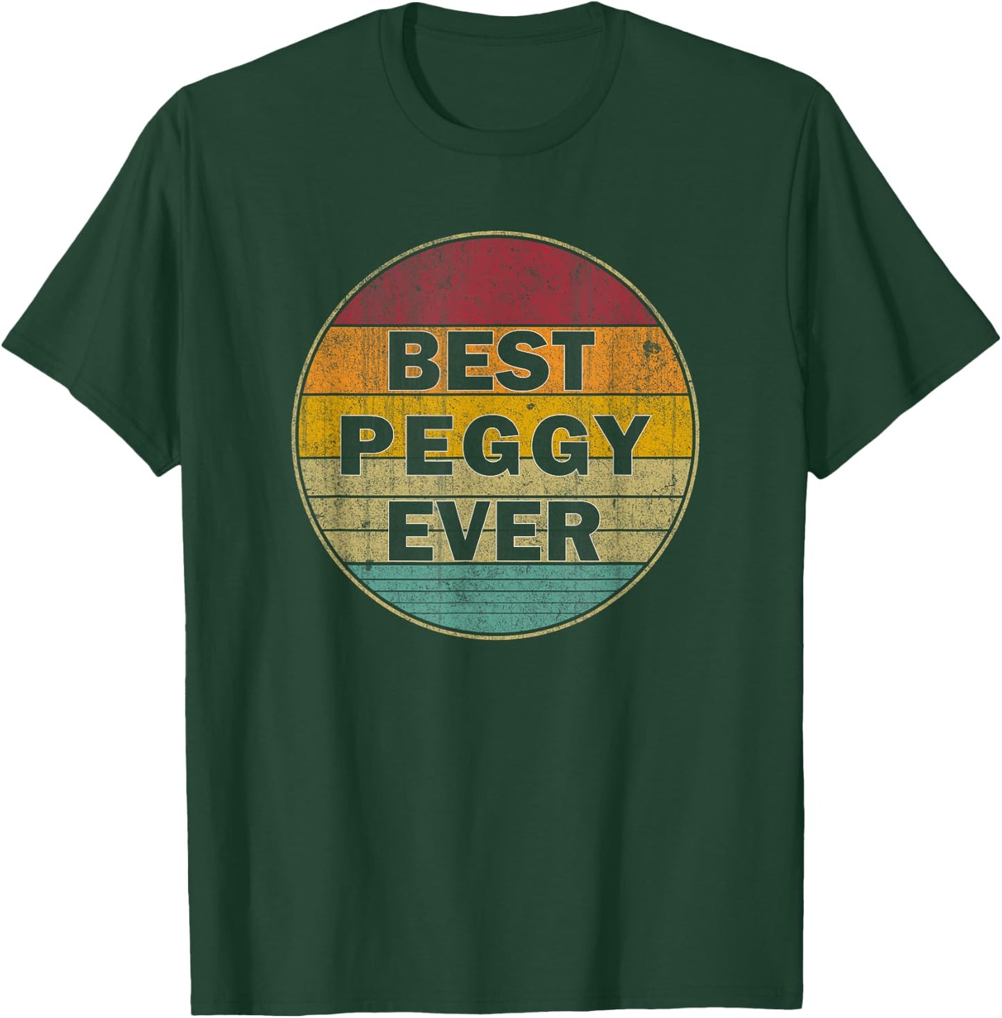 Personalized Name Peggy I Love Peggy Retro Vintage Style T-Shirt - T-Shirt | Forest