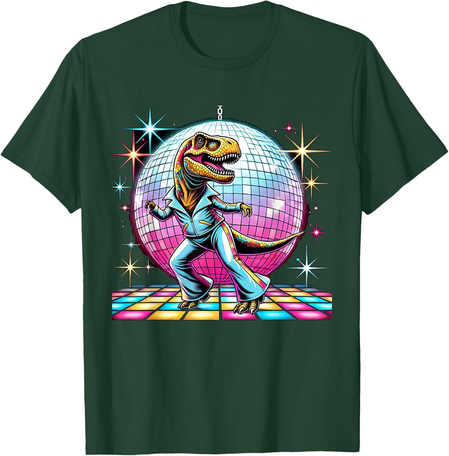 Aesthetic T-Rex Disco T-Shirt - T-Shirt | Forest