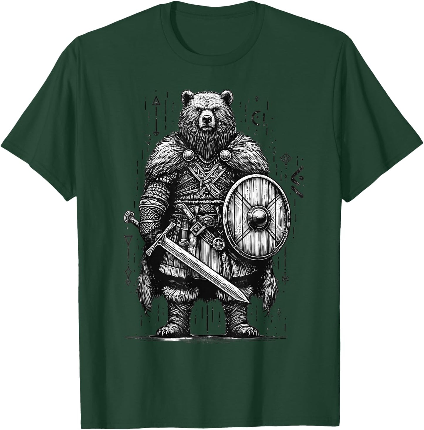 Viking Bear Warrior Odin Berserker Norse Bear Warrior T-Shirt - T-Shirt | Forest