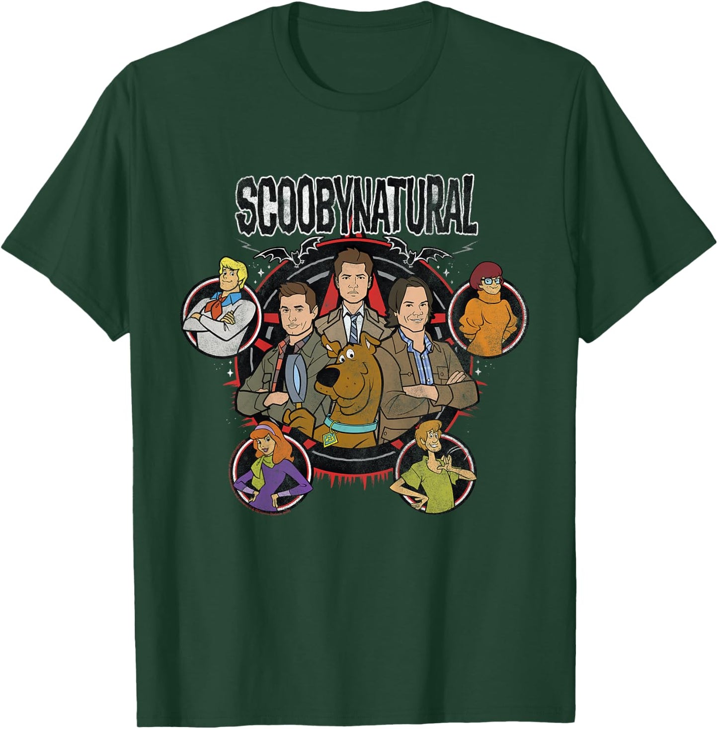 Kids Scooby-Doo Scoobynatural Mash Up Group Shot Poster T-Shirt - T-Shirt | Forest