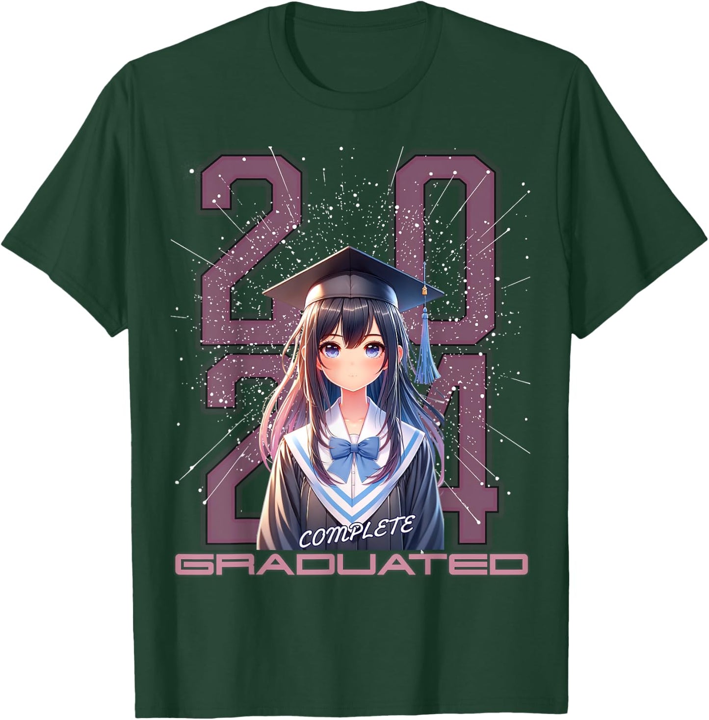 Graduation shirts 2024 anime lover high school college T-Shirt - T-Shirt | Forest