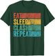 Eat Sleep Clash Repeat Gaming Clans Funny Vintage Distressed T-Shirt - T-Shirt | Forest