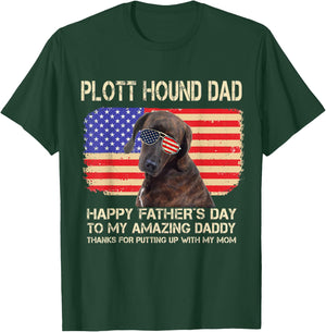 Plott Hound Dad Happy Fathers Day To My Amazing Daddy Dog Men Women T-Shirt - T-Shirt | Forest
