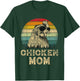 Vintage Chicken Mom Chicken Lovers Mommy Mother's Day T-Shirt - T-Shirt | Forest
