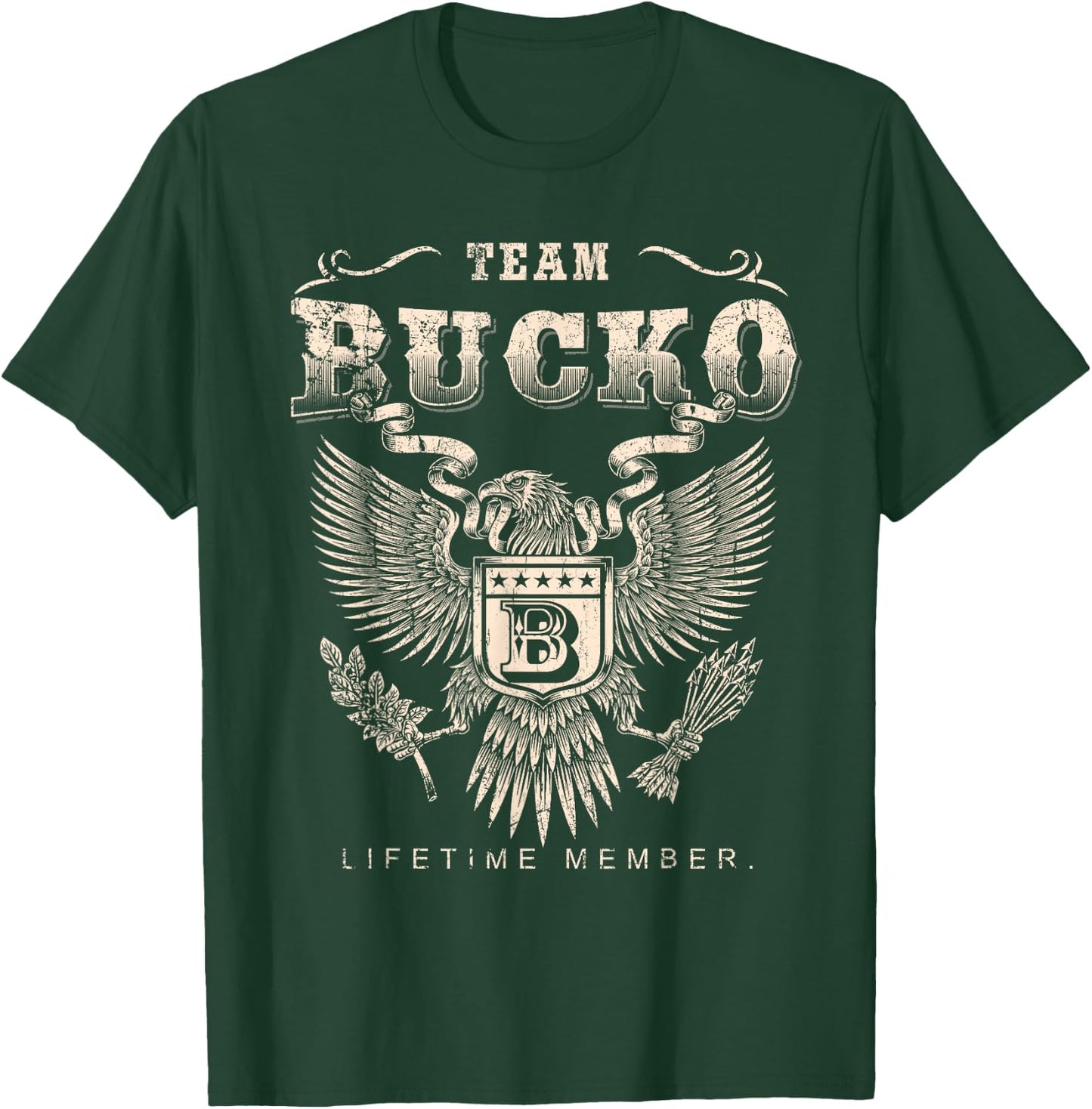 Team Bucko Lifetime Member - Bucko Name T-Shirt - T-Shirt | Forest