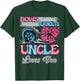 Burnouts or Bows Uncle Loves You Gender Reveal Party T-Shirt - T-Shirt | Forest
