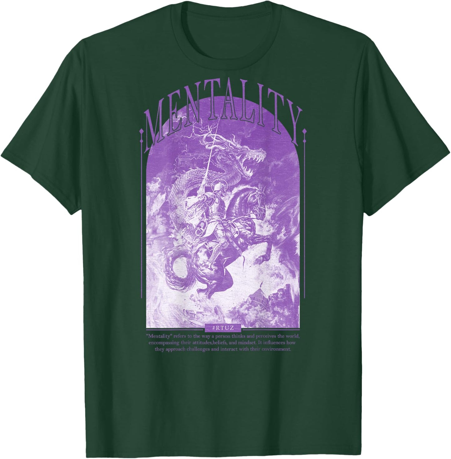 Hip Hop Vintage Hipster Edgy Urban Y2K Back Print Streetwear T-Shirt - T-Shirt | Forest