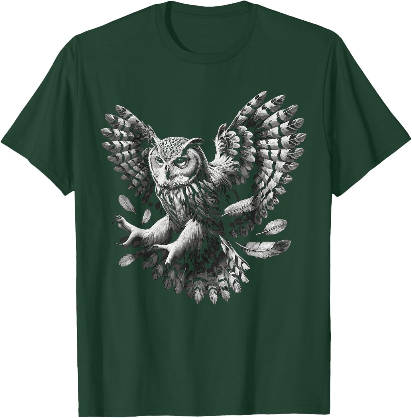 Owl Bird Art Animal Owl T-Shirt - T-Shirt | Forest