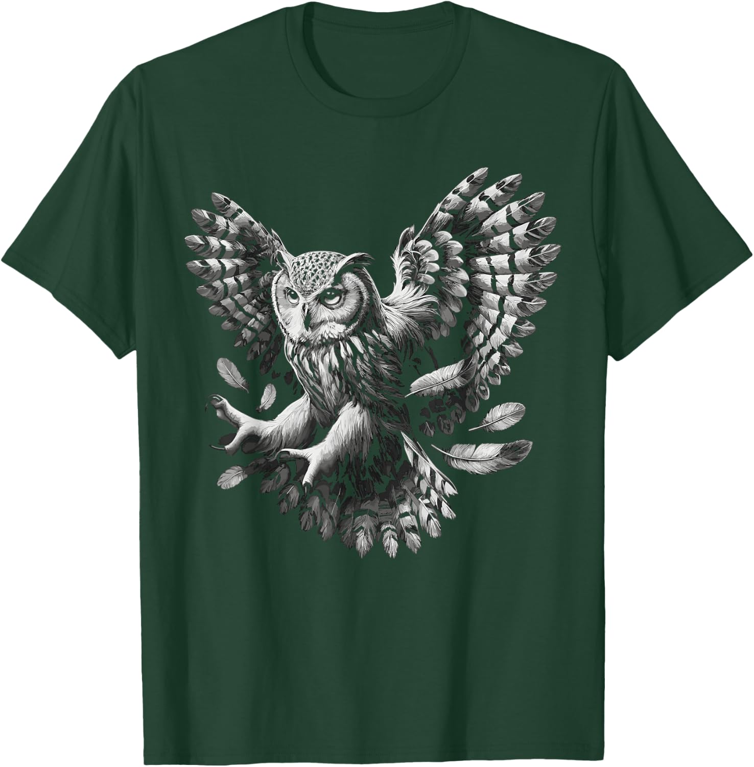 Owl Bird Art Animal Owl T-Shirt - T-Shirt | Forest