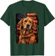 Golden Retriever American Flag T-Shirt - T-Shirt | Forest