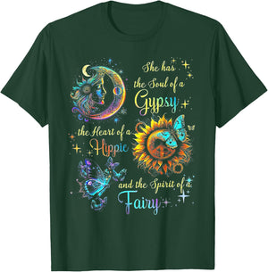 She Has She Soul Of A Gypsy The Heart Of A Hippie T-Shirt - T-Shirt | Forest