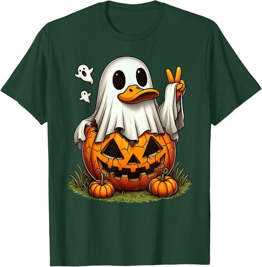 Funny Duck Boo Halloween Ghost Kids T-Shirt - T-Shirt | Forest