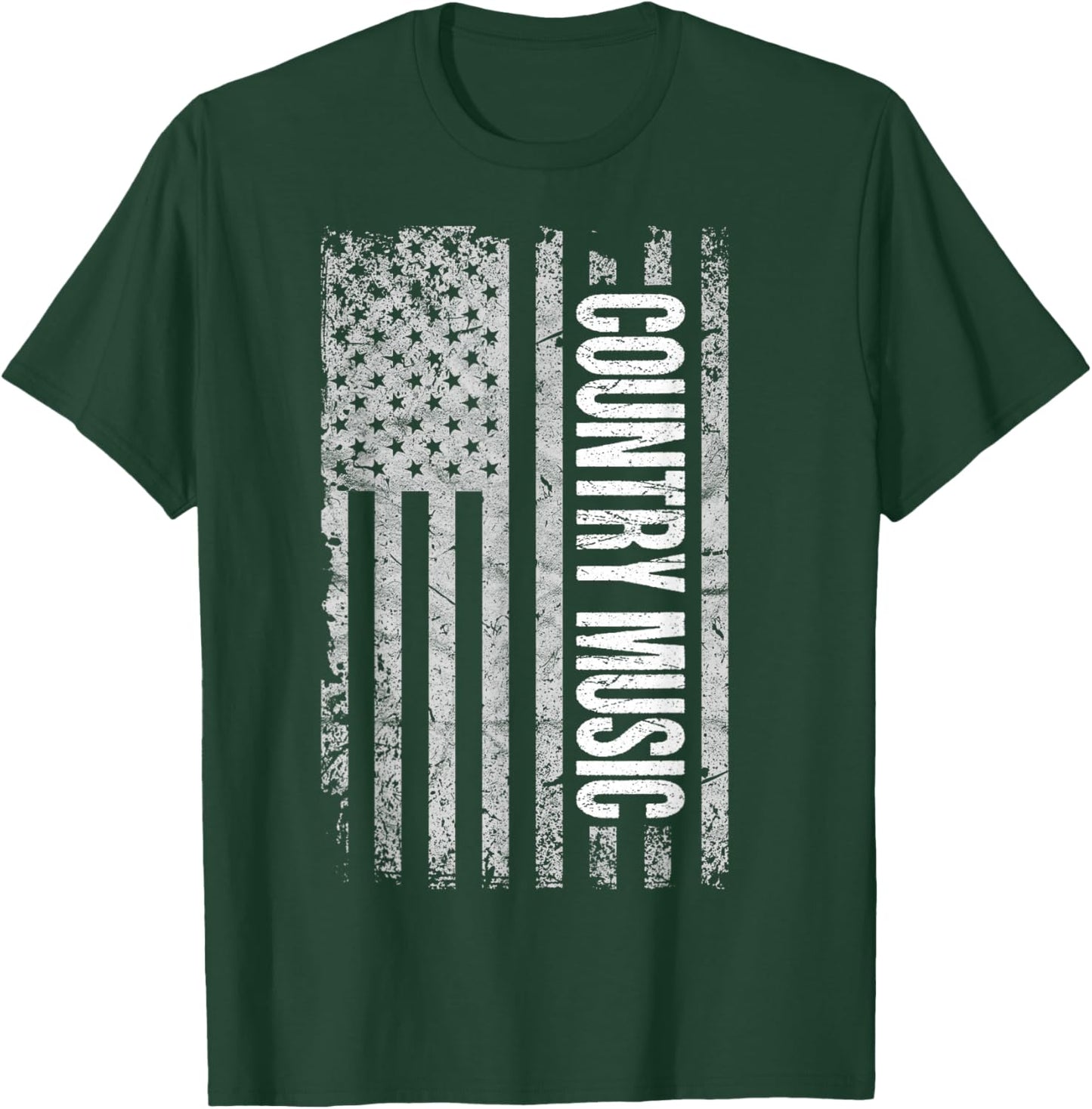 Proud American Flag Country Music Deep South T-Shirt - T-Shirt | Forest