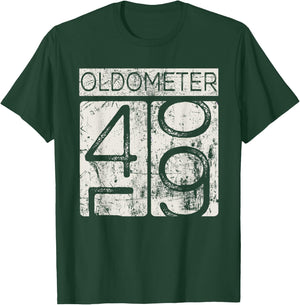 Vintage Distressed Oldometer 48-49- 49th Birthday Gift T-Shirt - T-Shirt | Forest