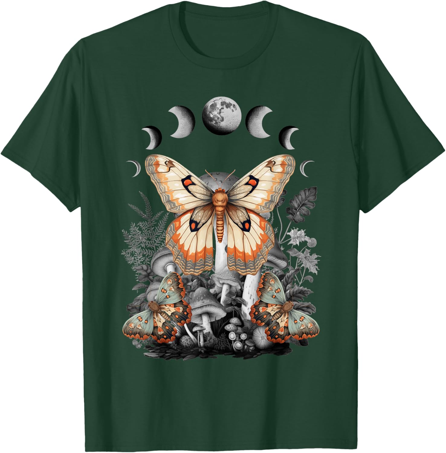 Fairycore Fairy Butterfly Moth Grunge Mushroom Y2K Aesthetic T-Shirt - T-Shirt | Forest