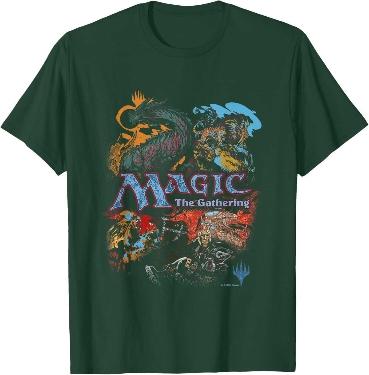 Magic: The Gathering Iconic Retro Fight Scene Chest Poster T-Shirt - T-Shirt | Forest