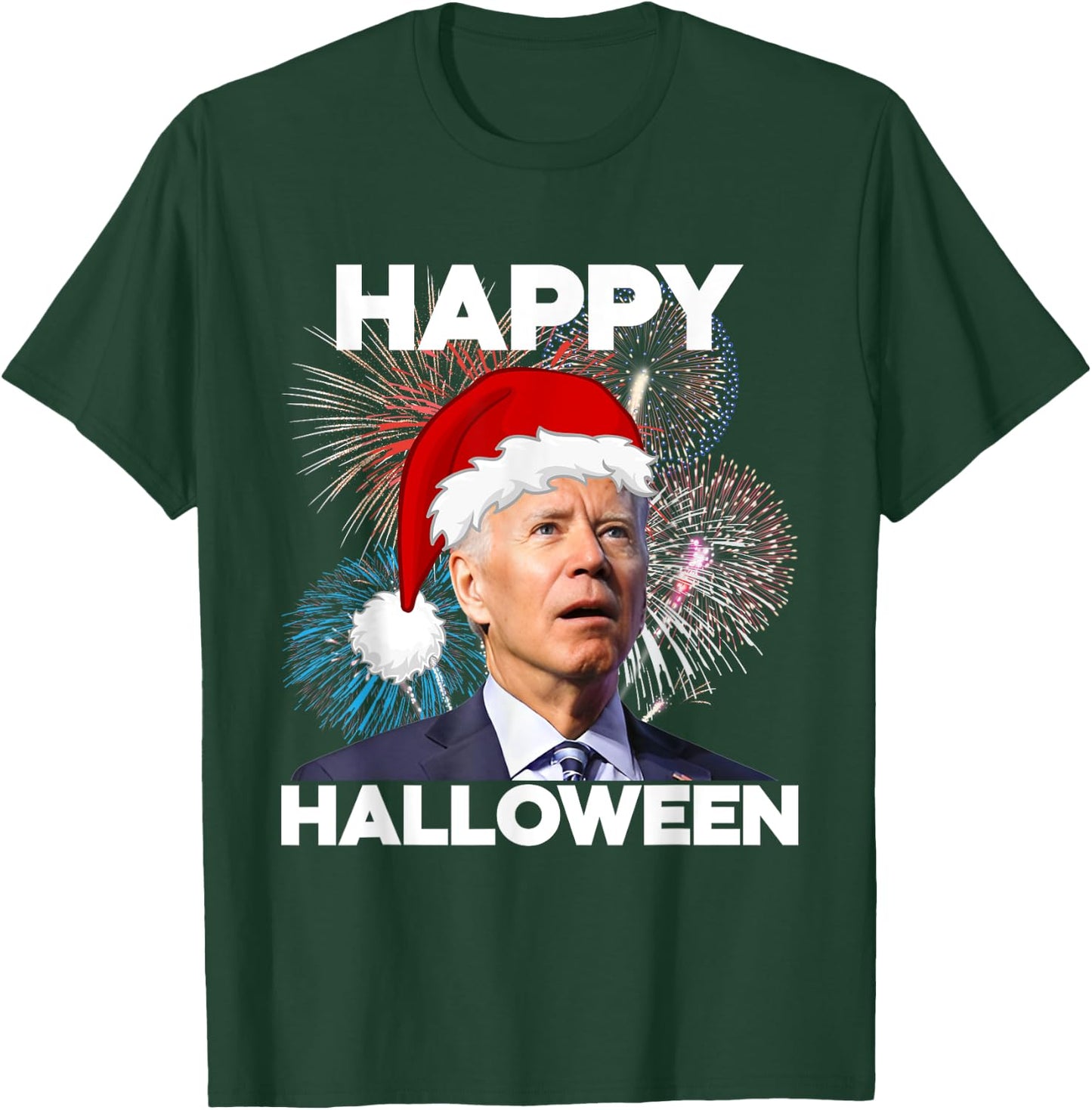 Funny Joe Biden 4th Of July Happy Halloween American US Flag T-Shirt - T-Shirt | Forest