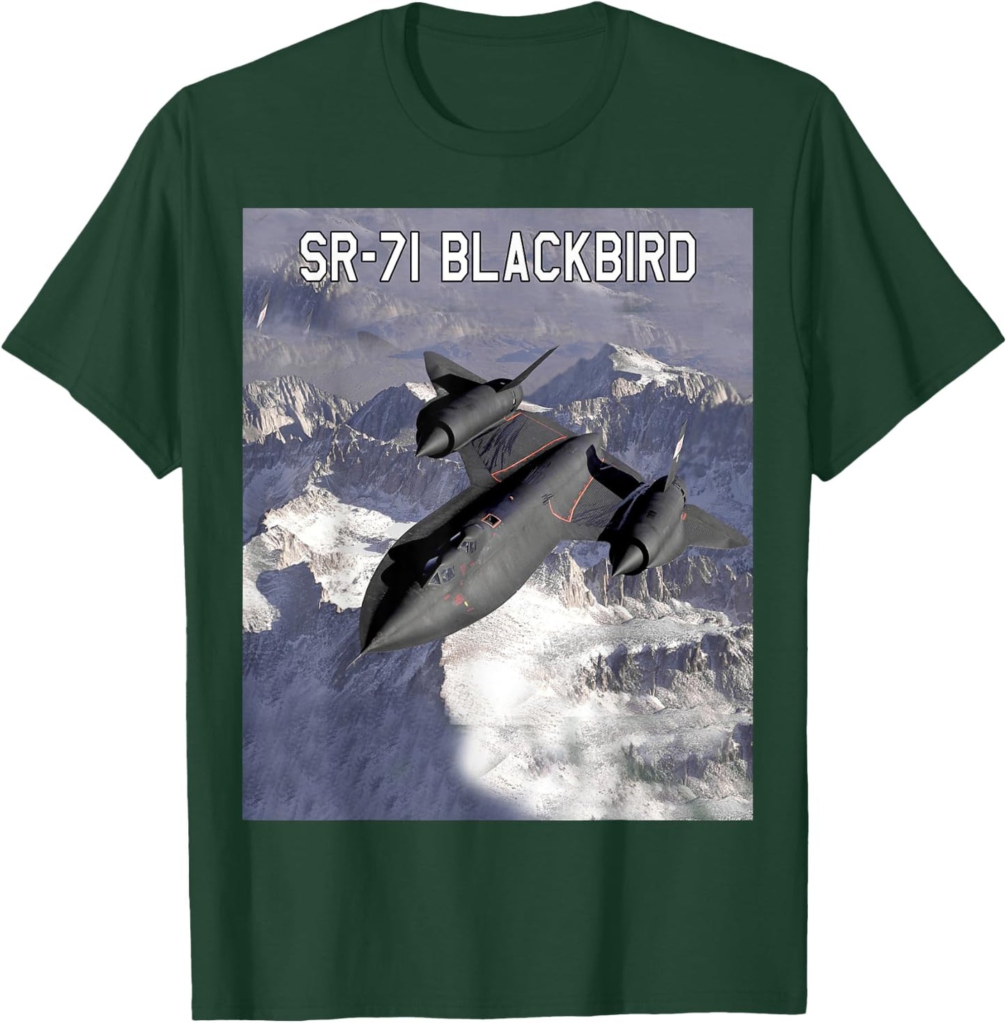 SR-71 Blackbird Reconnaissance Aircraft T-Shirt - T-Shirt | Forest