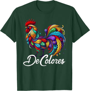 DeColores Cursillo Rainbow Rooster Catholic T-Shirt - T-Shirt | Forest