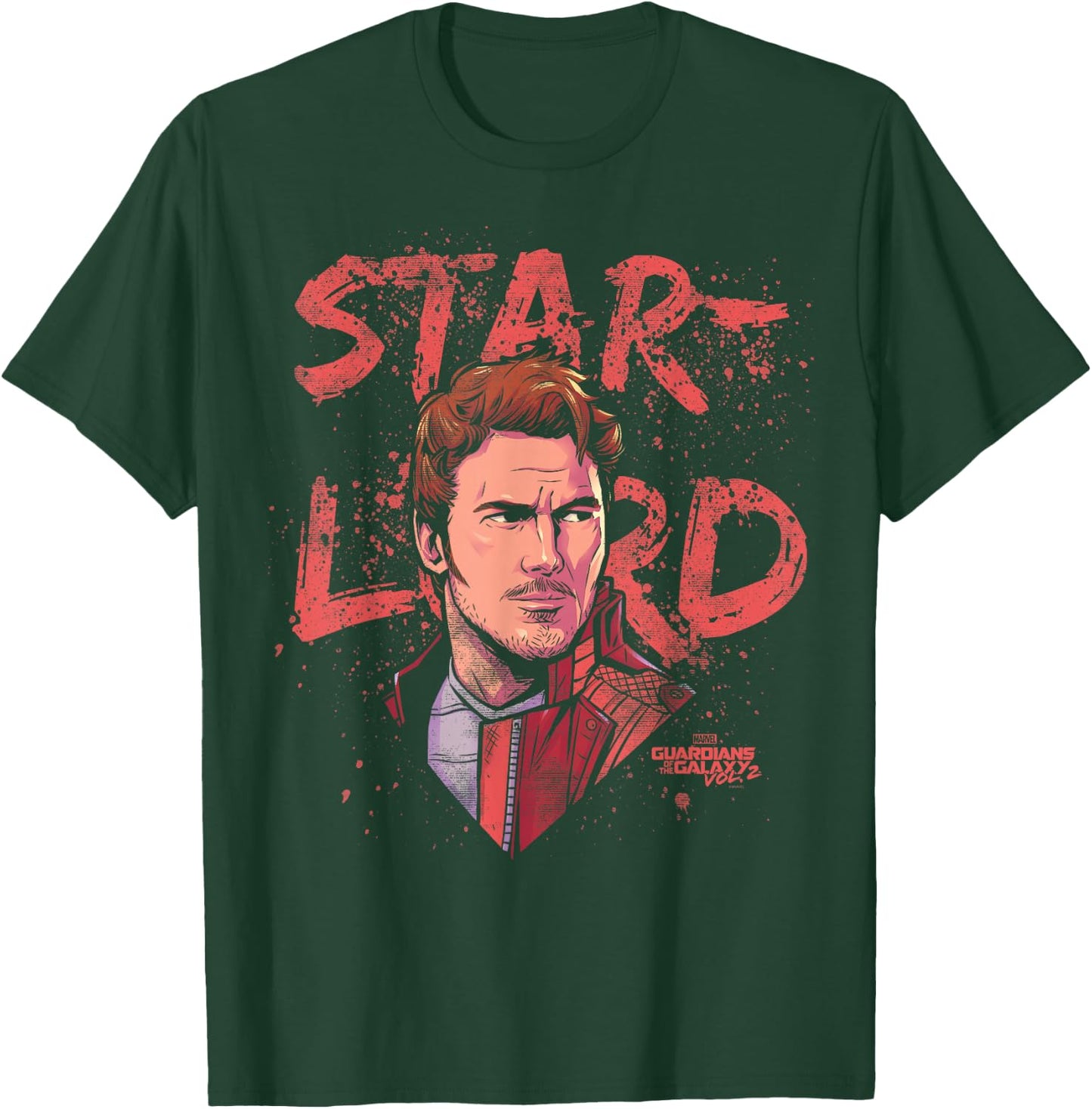 Marvel Guardians of The Galaxy Vol 2 Star-Lord Hero Sketch T-Shirt - T-Shirt | Forest