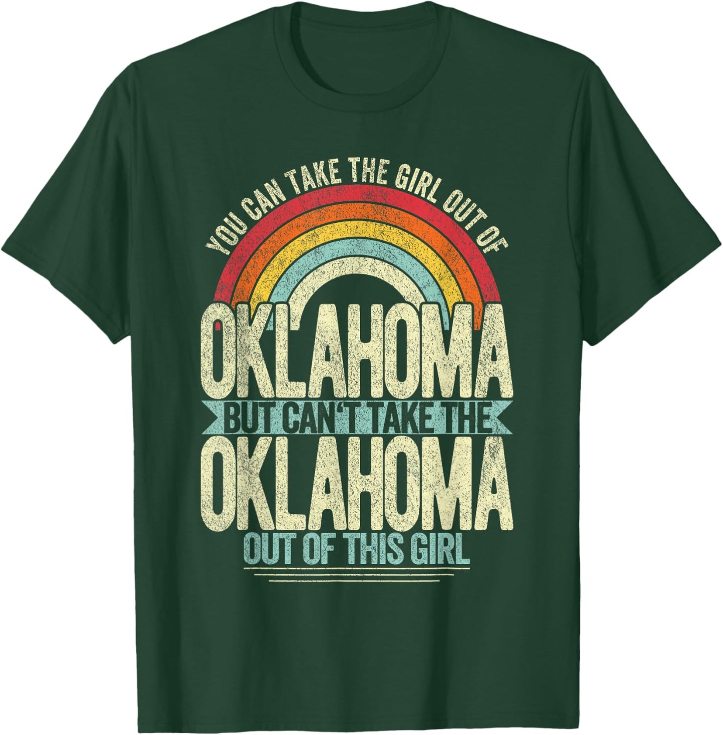 Retro Girl Out Of Oklahoma Hometown Home Oklahoma T-Shirt - T-Shirt | Forest