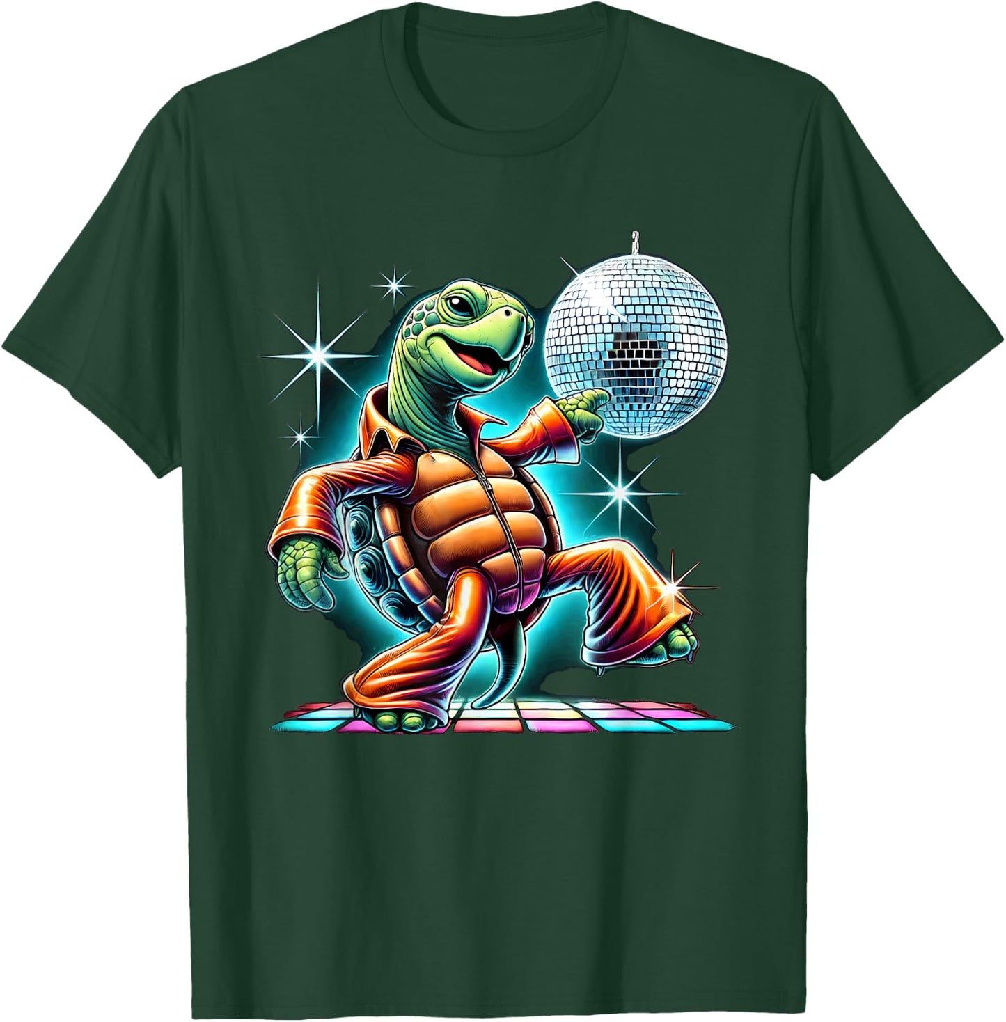 Aesthetic Turtle Disco T-Shirt - T-Shirt | Forest