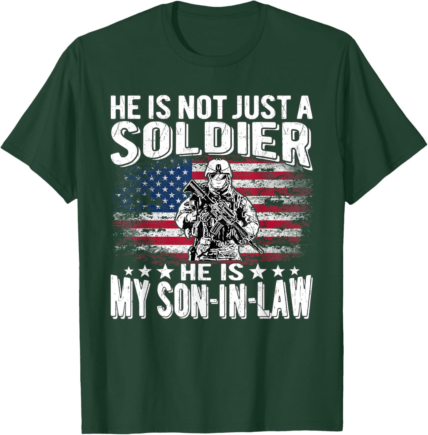 My Son-in-Law is A Soldier Proud Military Parent-in-Law Gift T-Shirt - T-Shirt | Forest