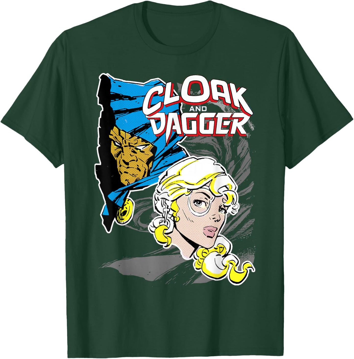 Marvel Cloak & Dagger Heads Vintage Graphic T-Shirt - T-Shirt | Forest