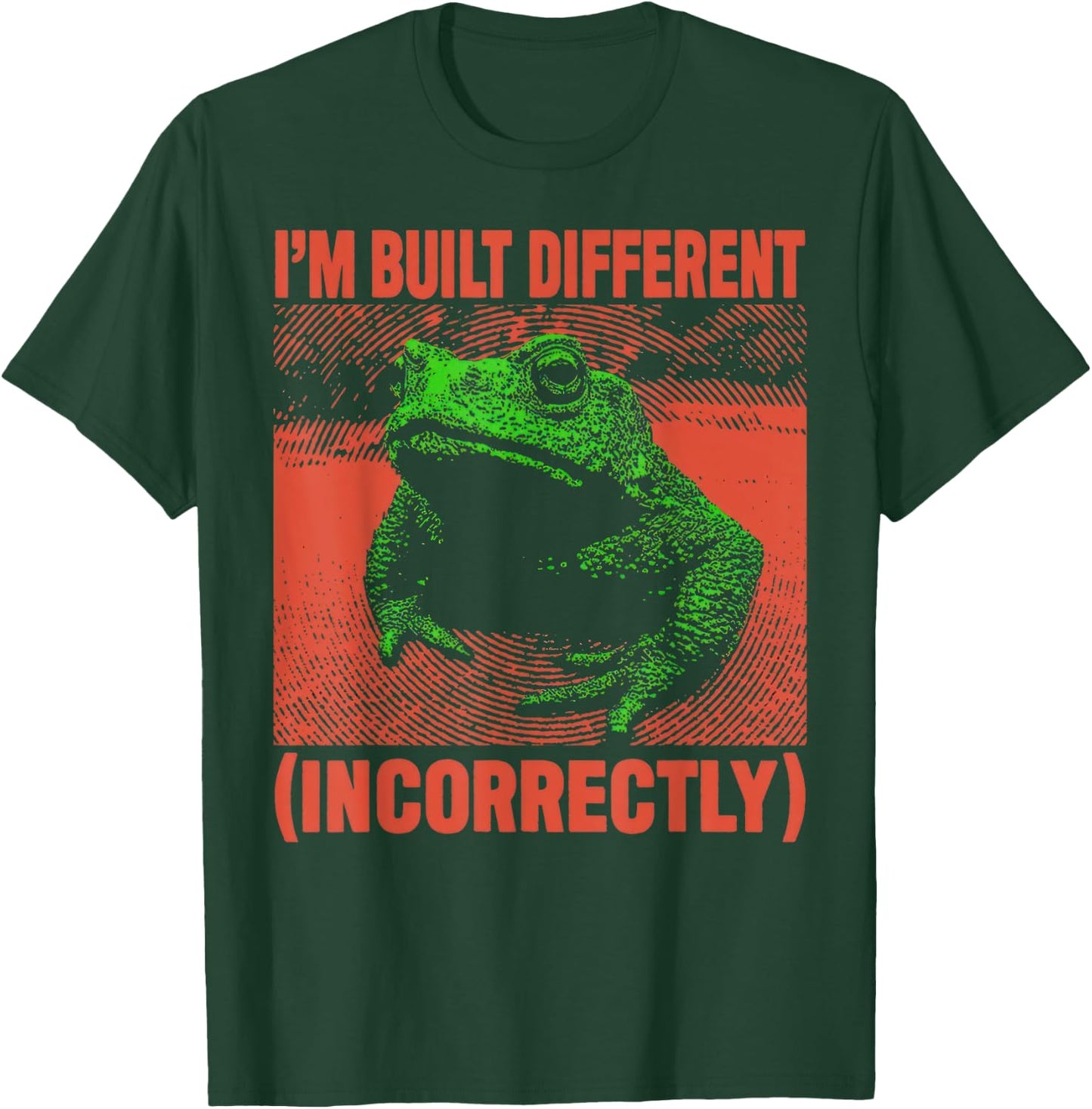I'm Built Different Incorrectly Frog Retro T-Shirt - T-Shirt | Forest