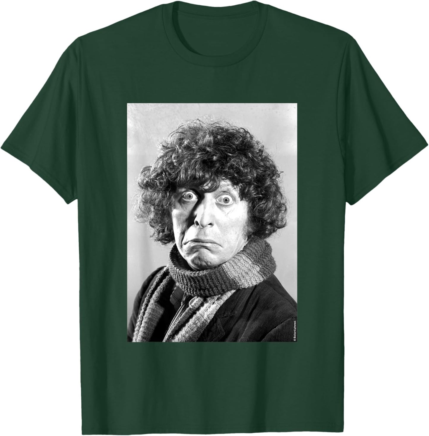 Tom Baker Doctor Who Actor Scared Expression Allan Ballard T-Shirt - T-Shirt | Forest