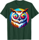 Cool Tie Dye Barn Owl Sunglasses Bird Illustration Art T-Shirt - T-Shirt | Forest