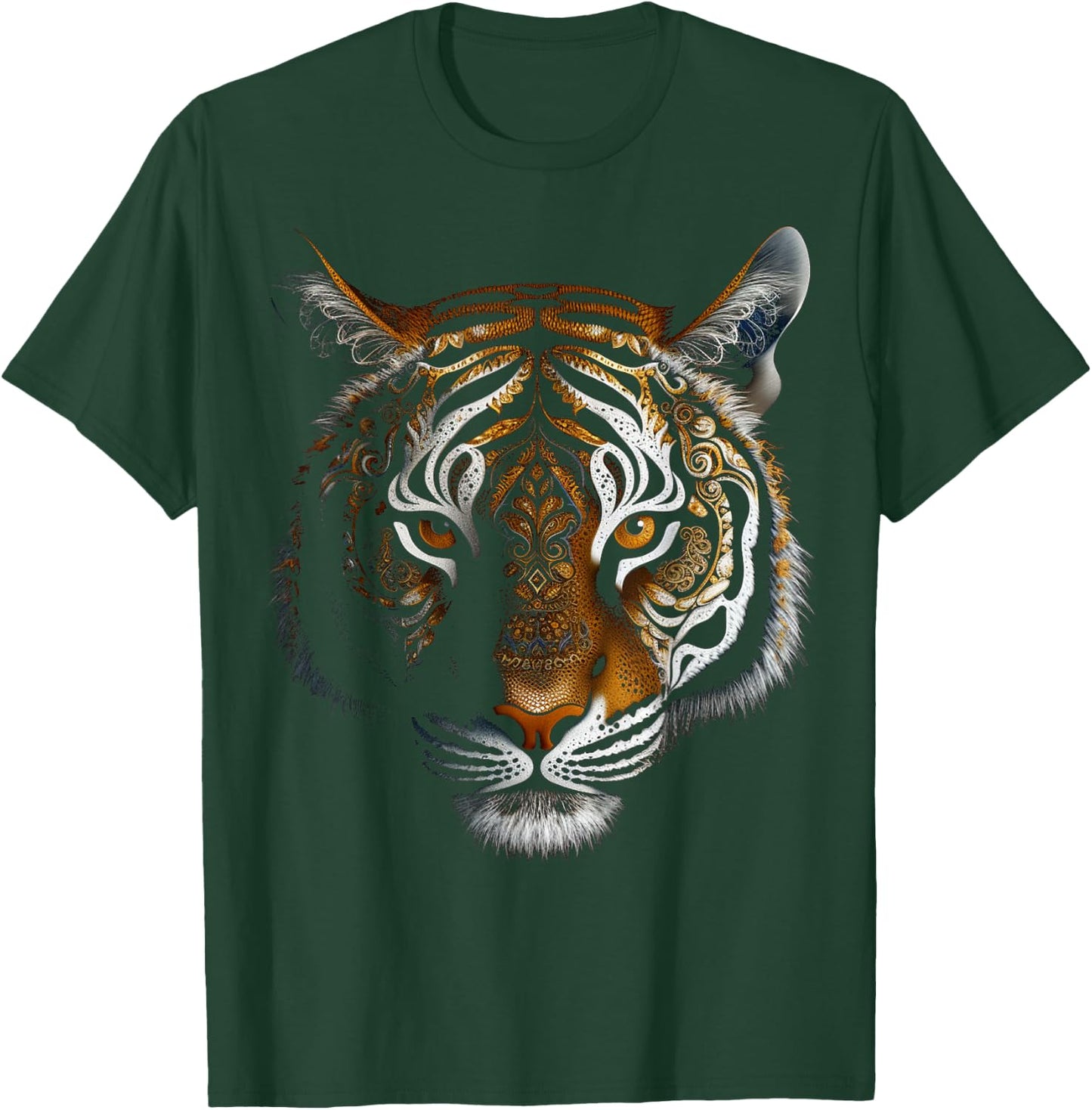 Tiger Mandala Animal Art Zoo Motif Tiger T-Shirt - T-Shirt | Forest
