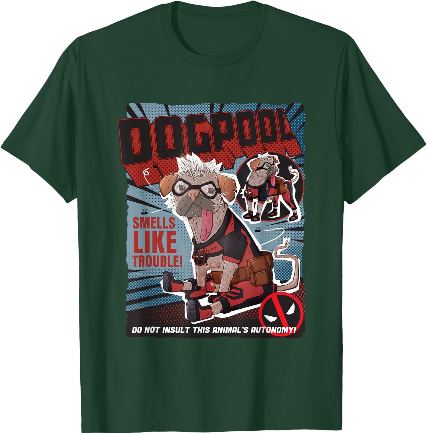 Marvel Deadpool & Wolverine Dogpool Doodle Comic Book Cover T-Shirt - T-Shirt | Forest