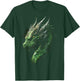 Green Dragon Motif Mythical Illustration Green Dragon T-Shirt - T-Shirt | Forest