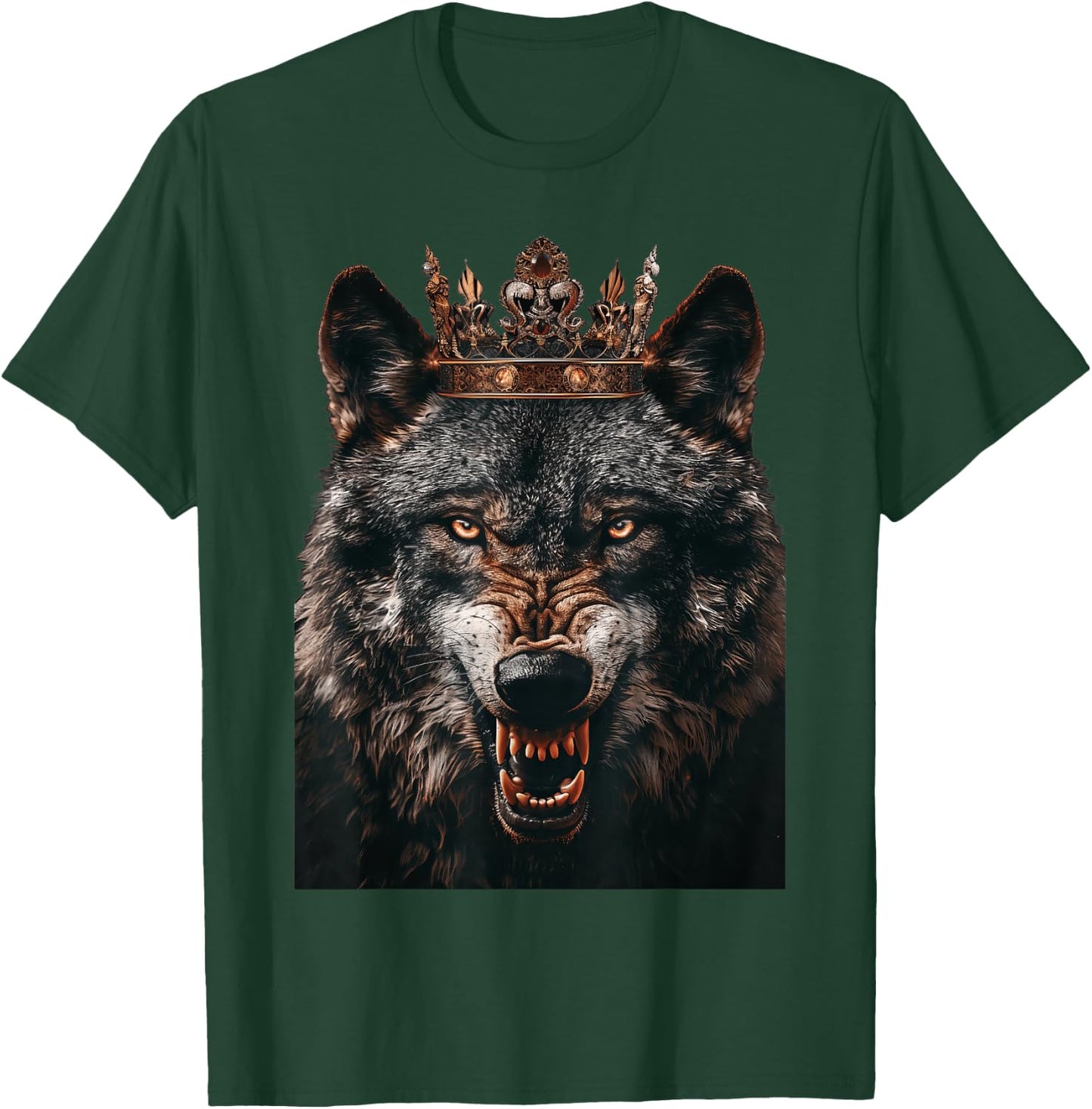 Wolf King T-Shirt - T-Shirt | Forest