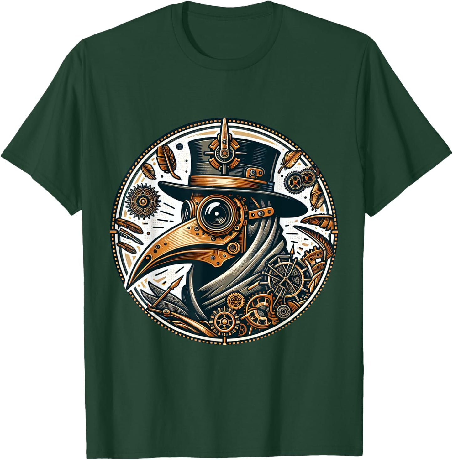 Steampunk Plague Doctor Pestilence Black Death T-Shirt - T-Shirt | Forest