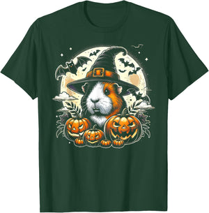 Guinea Pig Halloween Witch Art T-Shirt - T-Shirt | Forest
